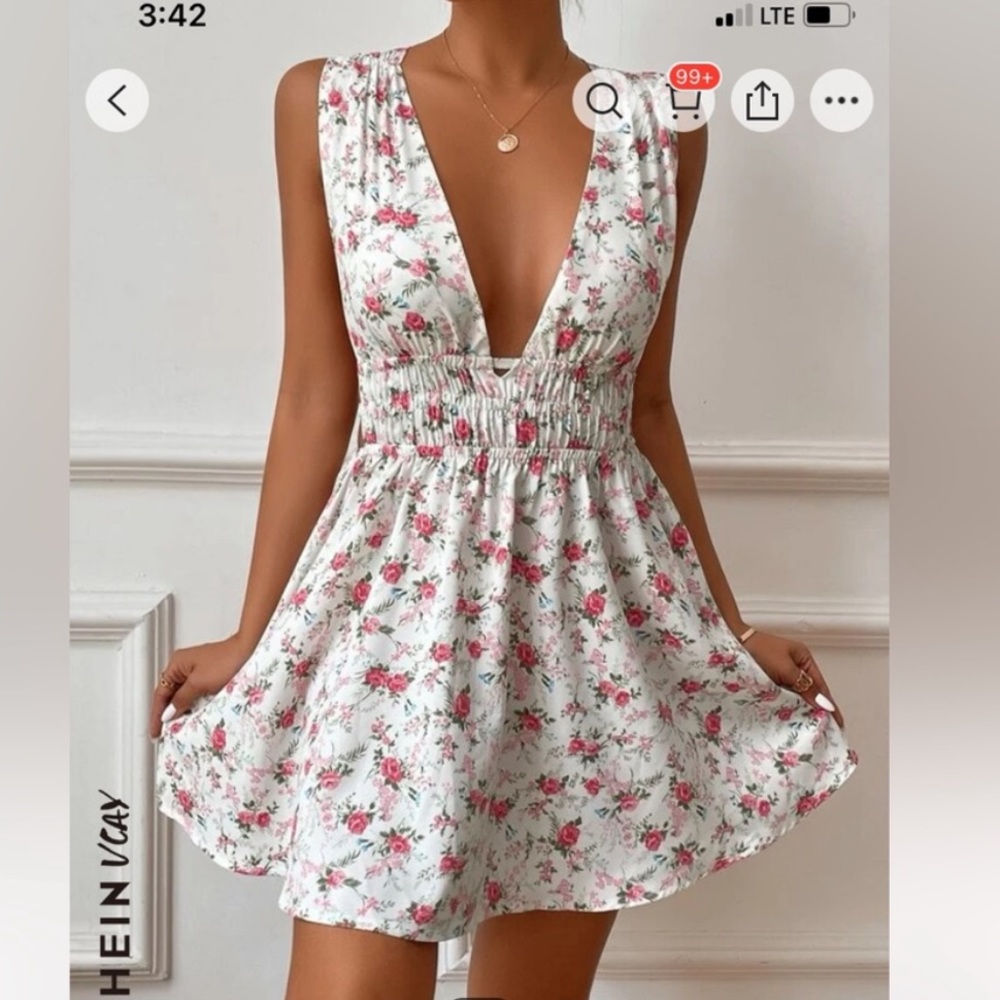 SHEIN cut out back dress
